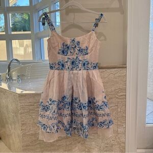 Socialite Floral Blue and Pink Dress